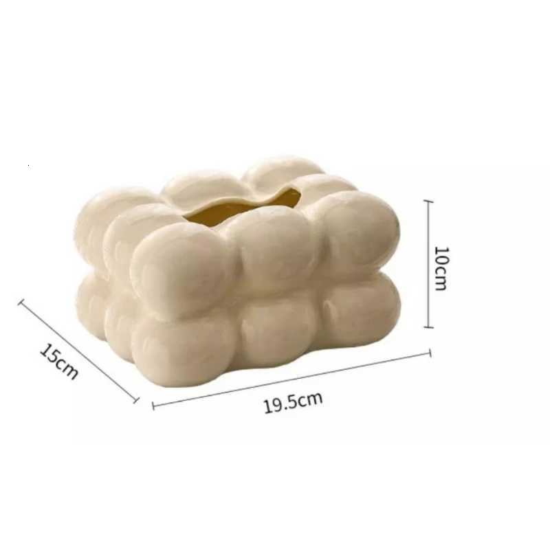 Bubble Shaped Tissue Box Modern Artistic Tissue Holder for He Decor High End Dining Table Ceramics Affordable Luxury H251201