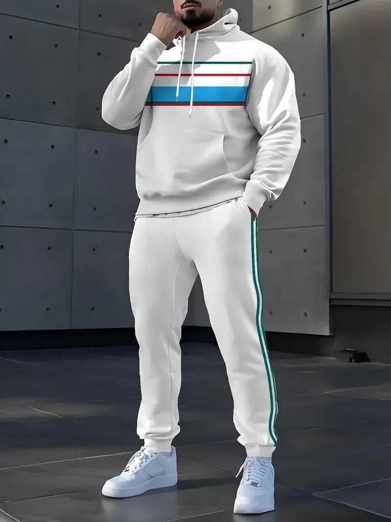 The new mens set for Spring and Autumn 2025 features a casual fashionable soft and comfortable 3D pattern print W251202