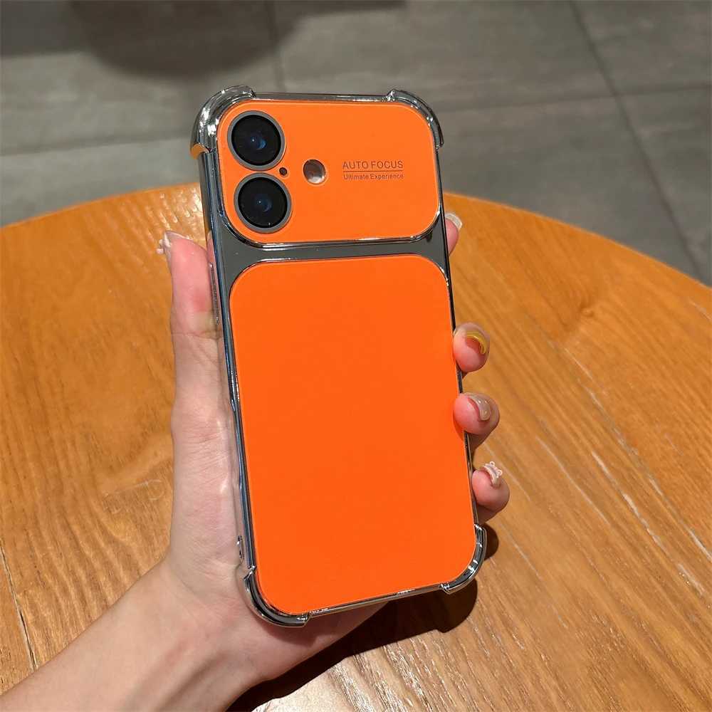 Luxury Plating AG Matte Shockproof Case For iPhone 17 16 15 14 13 Pro Max Four Corner Anti Fall Camera Lens Protection Cover J251202