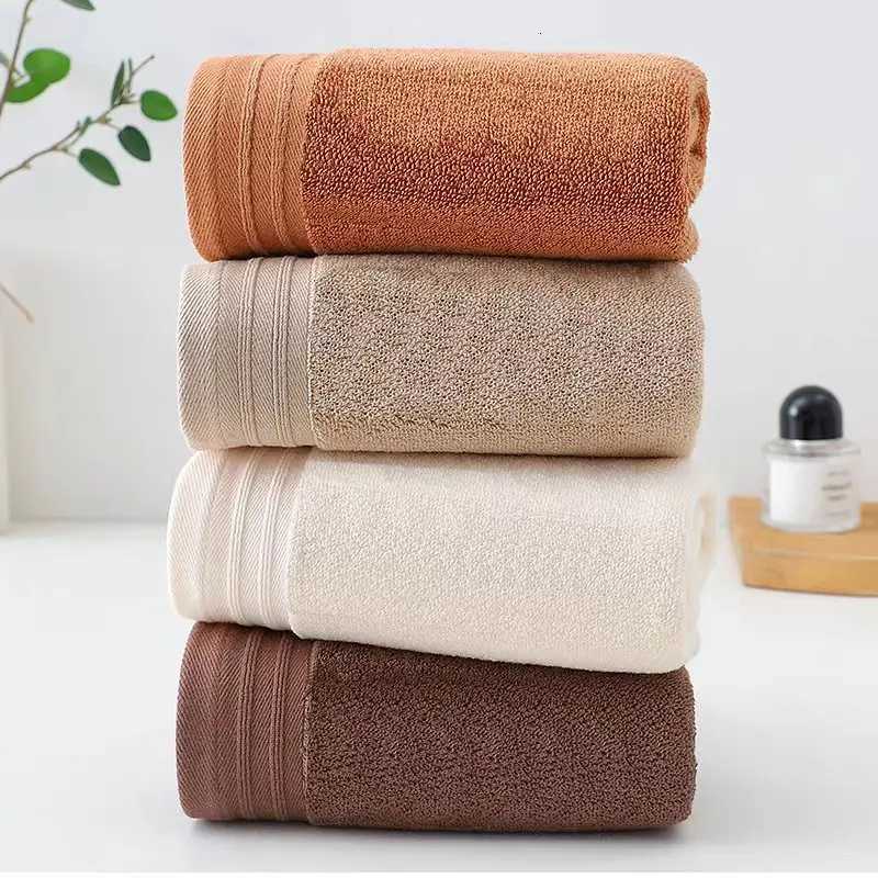 6pcs 100 Cotton Towel Set Adult High Quty Face Towel Bathroom Soft Absorbent Solid Color Hotel Spa Bath Towel 70x140cm Y251202