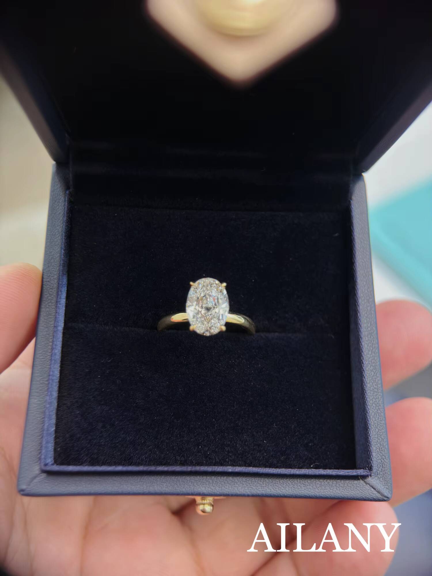 Custom VVS IGI GIA Certified HPHT CVD 1CT 2CT 3CT Lab Grown Diamond 14K Gold Fine Jewelry Engagement Oval Ring for Women