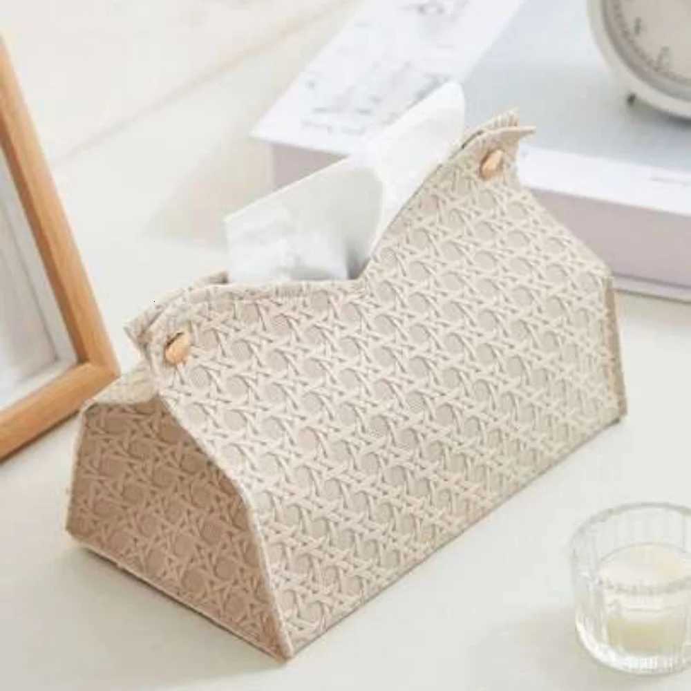 PU leather tissue box decorative napkin holder with buttons suitable for he living ros bedros and bathros H251201