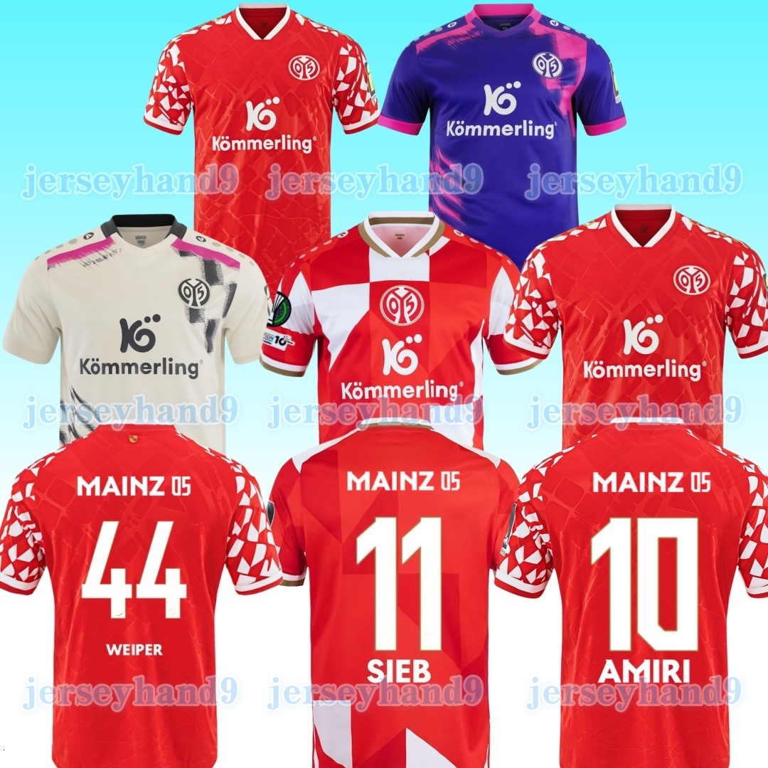 4XL 2025/26 Mainz 05 Soccer jerseys WEIPER KAISHU TAUER ZENTNER KOHR GLEIBER BELL HOLLERBACH NORDIN BOBZIEN MALONEY Fans Version Men kids kit socks Football shirts