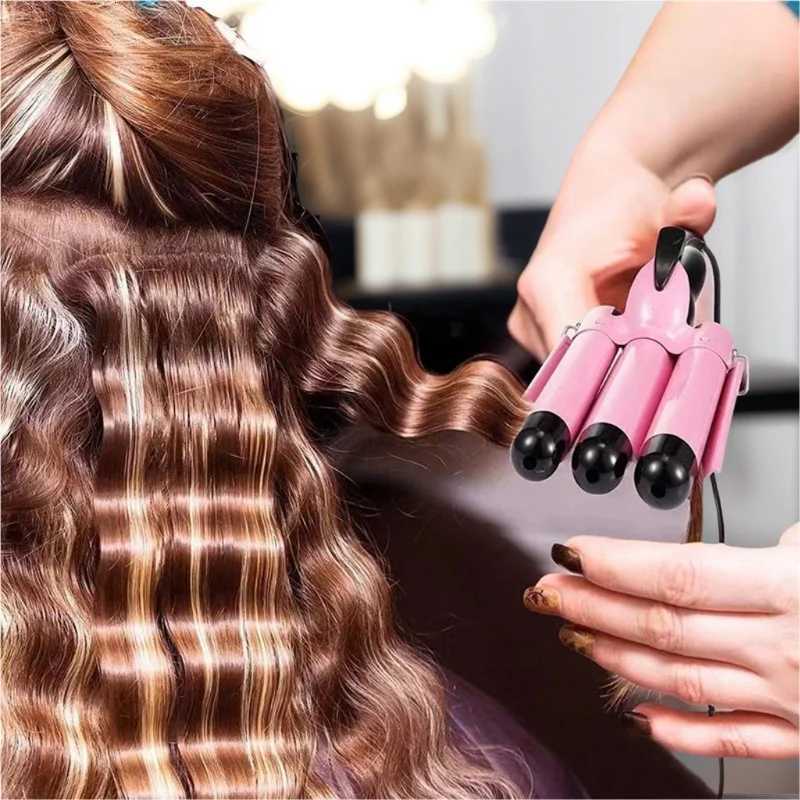 IRUIBEAUTY Professional Hair Curling Iron Ceramic Triple Barrel Hair Curler Irons Hair Styler Hair Waver Styling Tools C251202