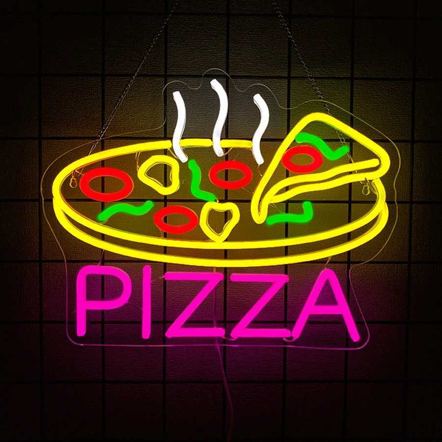 Fast Food Neon Signs Pizza And Hot Dog Food Icons Usb Powered Used For Store Kitchen Fast Food Restaurant Wall Decor H251201