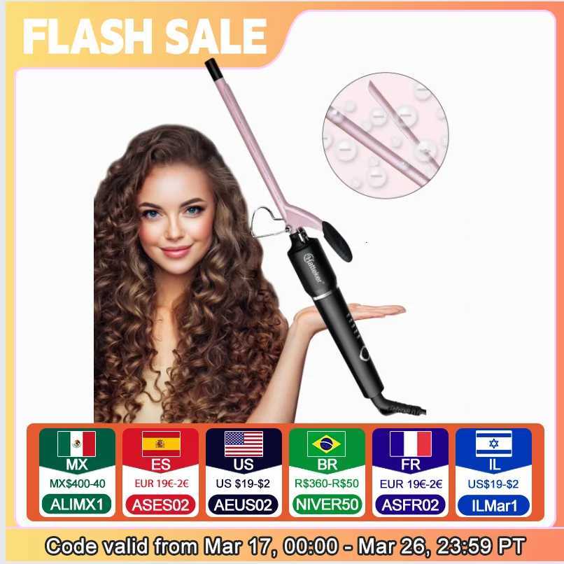 Hatteker 9mm Curling Wand Ceramic Barrel Pro Hair Curler with Constant Temperature Tourmaline Ceramic Iron Beauty Salon C251202