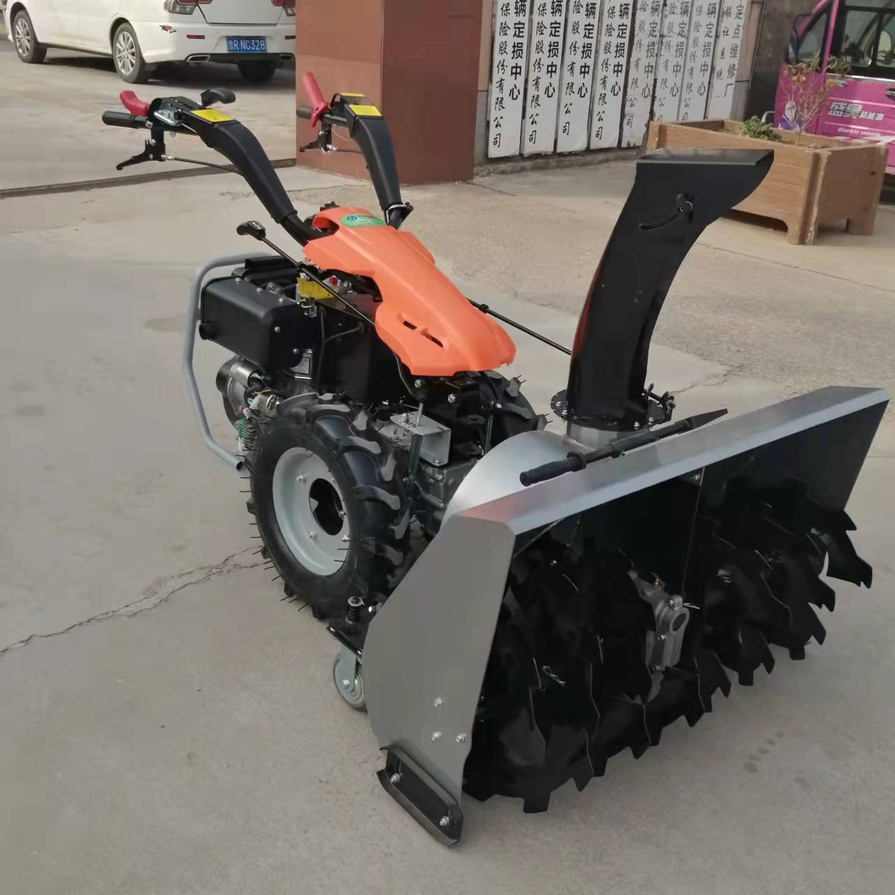 Commercial All-Season Snowplow Kit | Complete Unit with New Power Motor & Robust Gear Engine for Construction