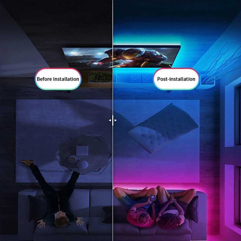 GREATWALL IR44K 5050 LED strip 328f/164 feet Halloween Christmas decoration DC LED neon light RGB flexible light configuration H251201