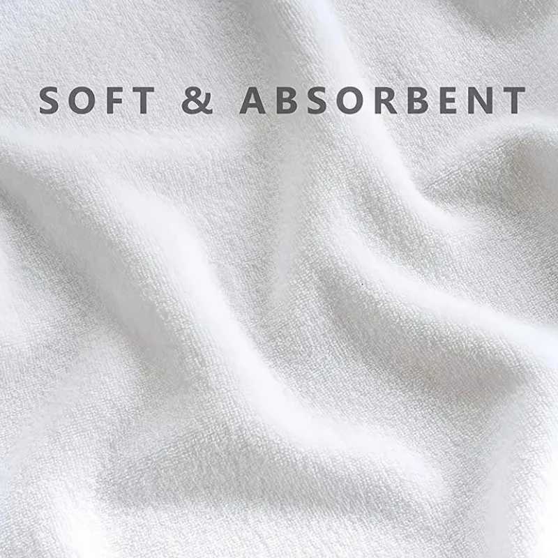 1/5/10pcs White Cotton Towel Set Embroidered Gift Towels Set Highly Absorbent Towels Cover For Bathrooms Gyms Hotels And Spas Y251202