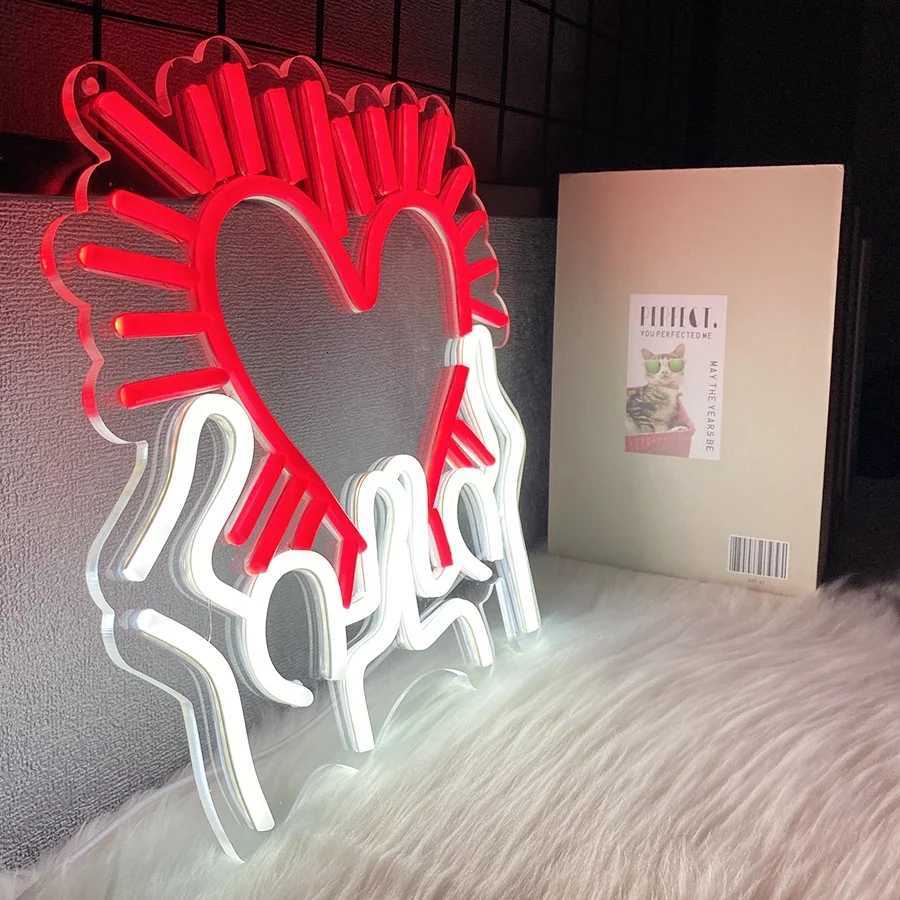 Heart LED Neon Light Wall Hanging Room Decor With OnOff Switch Home Party Wall Decor LED Neon Signs For Unique Rooms H251201