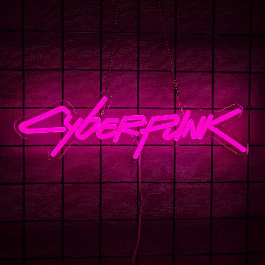 Cyberpunk Led Neon Sign Pink Letter Icon Usb Powered Used For Art Decor Of Rooms Clubs Game Studios Bars And Man Caves H251201
