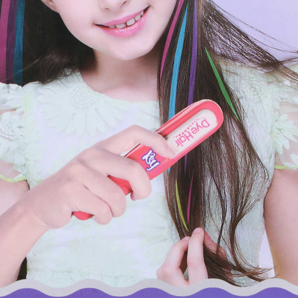 Disney Childrens Simulated Hair Dyeing Stick Set DIY Hair and Makeup Tools Girls House Hair Accessories and Makeup Toy Gifts H251202