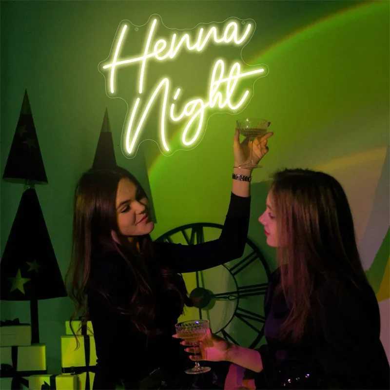 Henna Night Neon LED Signs Wedding Signs Bridal Decoration Bedroom Party Wall Art Decor Wedding Supply H251201