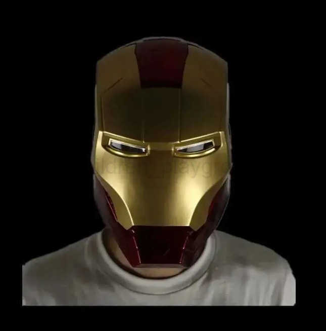 Disney Hot Iron Man Helmet Cosplay 11 Light Led Wearable Mask Gloves Glowing Eyes Adult Child PVC Action Figure Toys Birthday Gifts H251202
