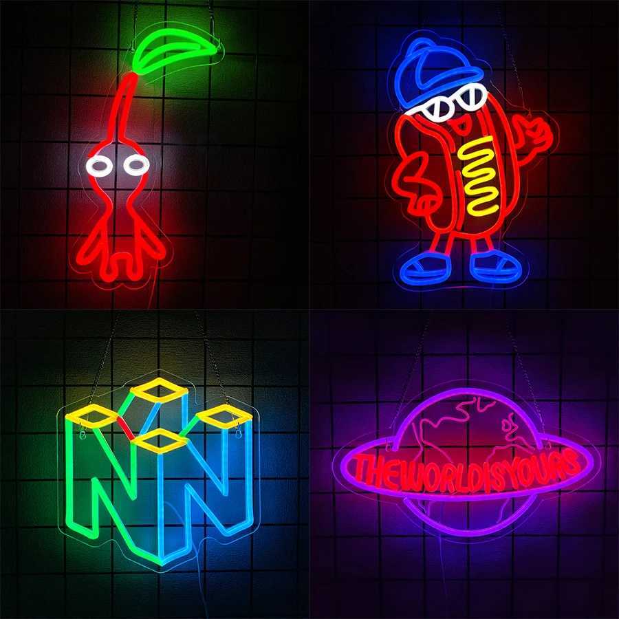Game Led Neon Sign 3D Carved Icon Wall Decor Usb Powered Used For Room Club Game Room Office Man Cave Art Wall Lamp H251201