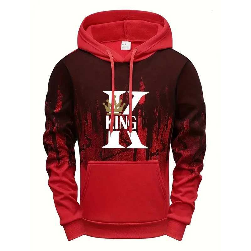 King Printing Mens Tracksuit Splash-ink Hooded Sweatshirts Outdoors Casual Sports Jogging Mens Clothing Single Piece Tops Pants W251202