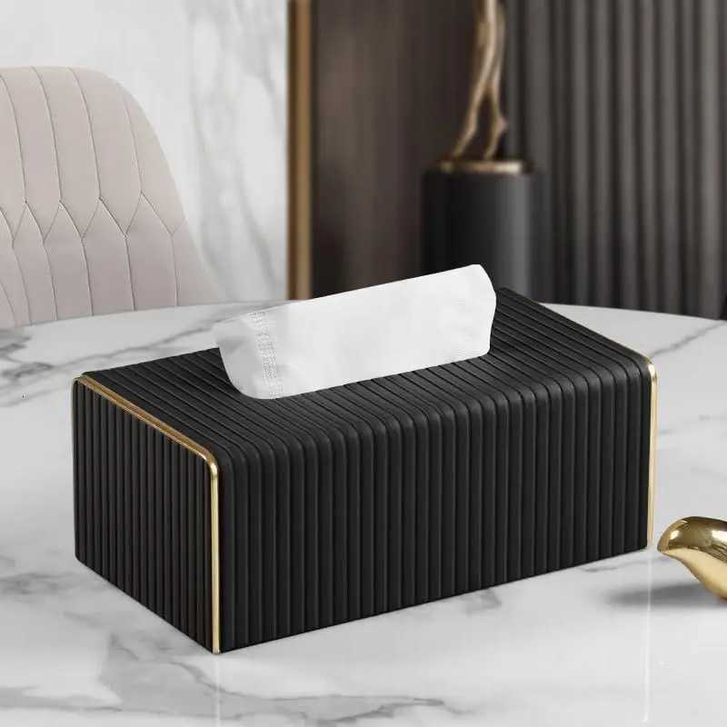 Paper towel holder suitable for bathro tissue boxLeather paper towel holder is suitable for bedro dining table off H251201