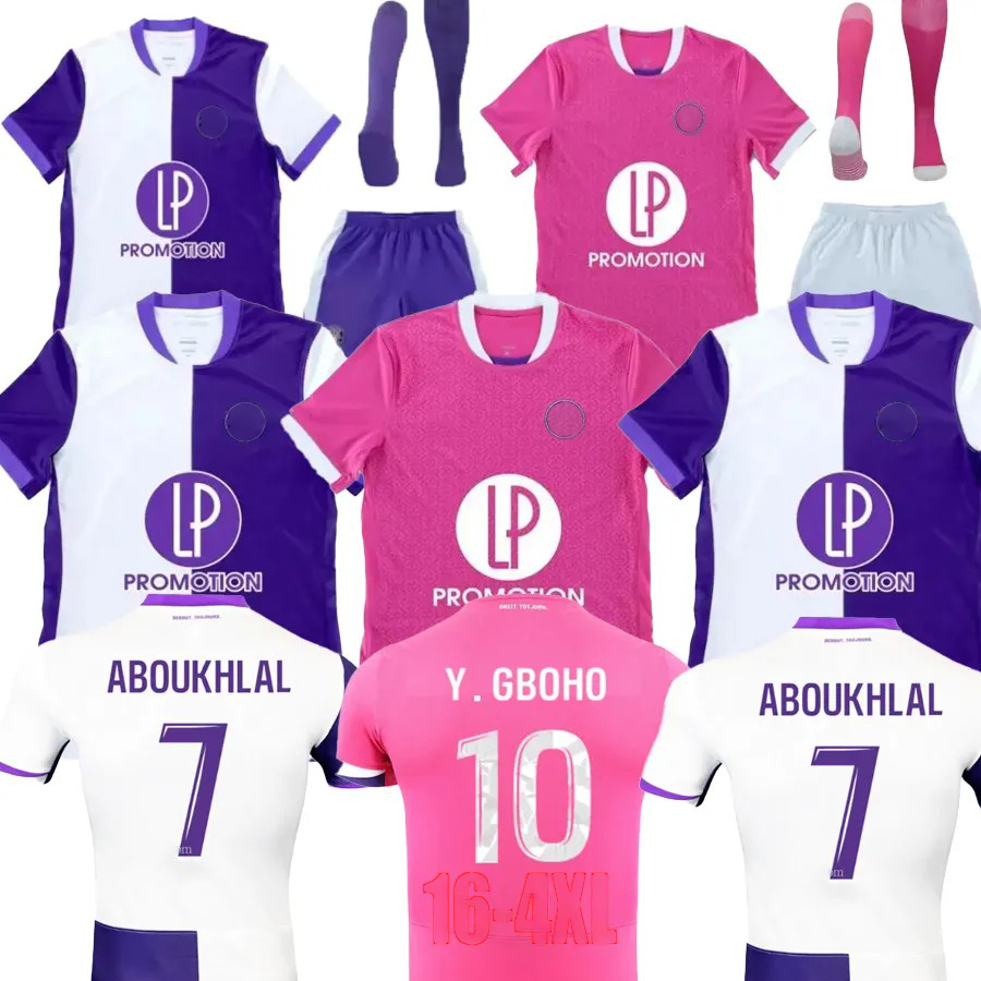 25 26 club toulouse soccer jerseys shirts ABOUKHLAL MAGRI Y.GBOHO BABICKA EDJOUMA NICOLAISEN CRESSWELL 2025 2026 football Home Away Third Mens Womens Kit uniform