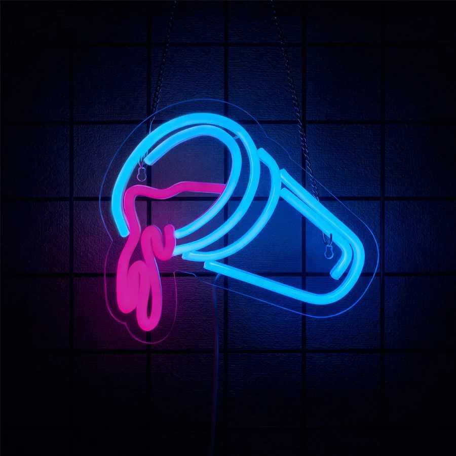 Led Neon Sign Of Drinks Commercial Decor Of Shop Doors And Windows Used As Wall Lamps In Bars Clubs And Cold Drinks Shops H251201