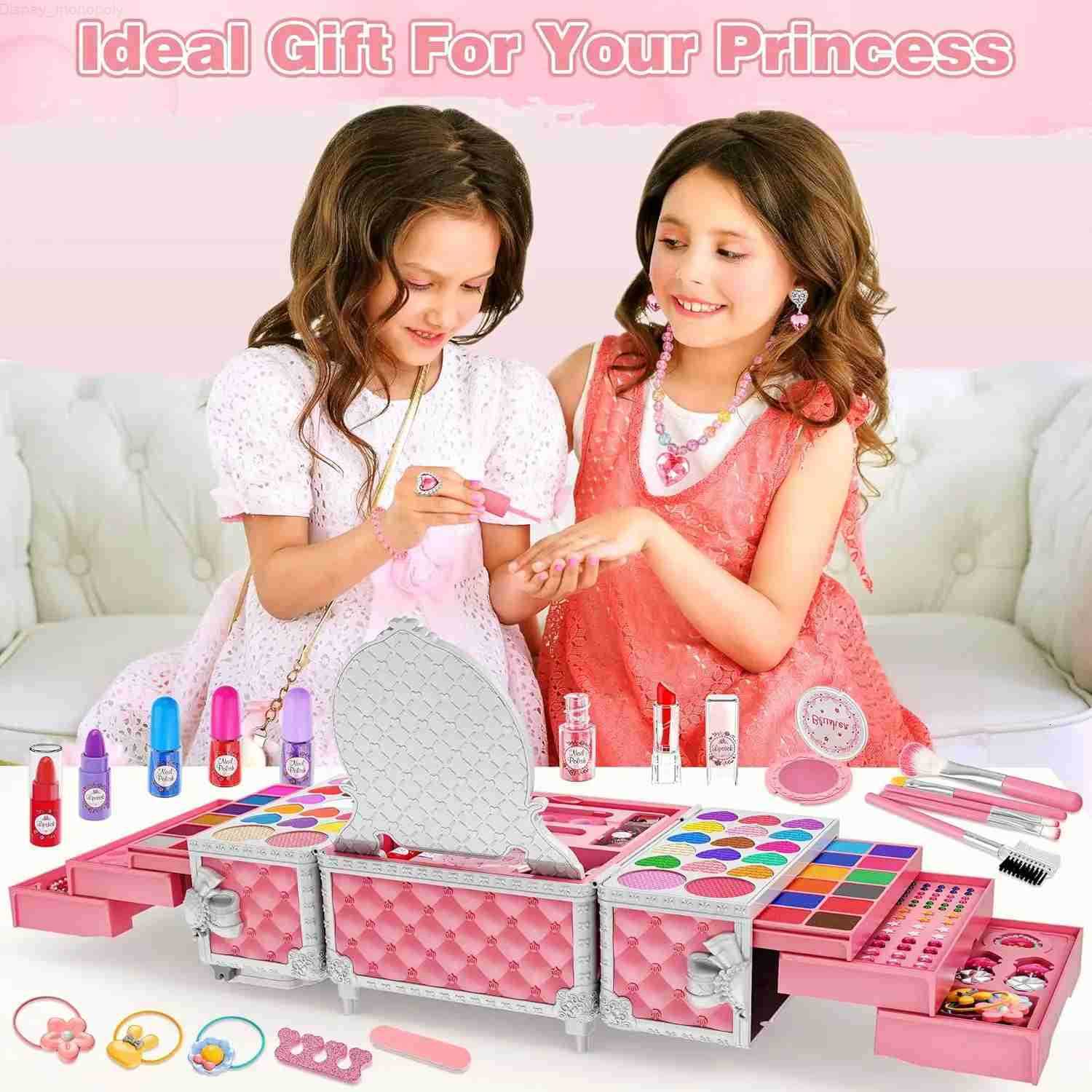 Disney Kids Makeup Kit for Girl - Kids Makeup Kit Toys for Girls Play Real Makeup Girls Toys Washable Make Up for Little Girls H251202