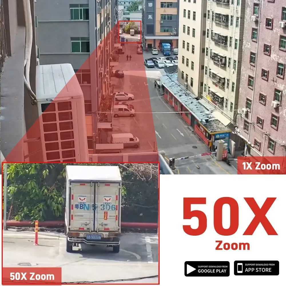 PEGATAH 5/8MP 50X Zo PTZ Camera WiFi 4K tra HD 20X Outdoor Surveillance 120m tra Long IR Vision Security Camera C251202