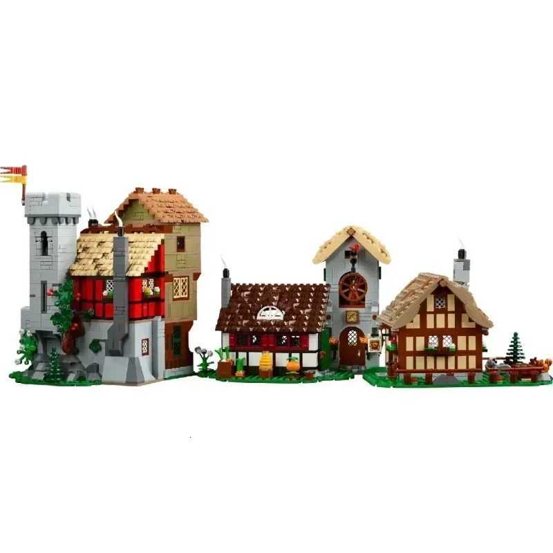 3304PCS Medieval Town Square Building Blocks Bricks European Architecture Toys Christmas Birthday Gifts C251203