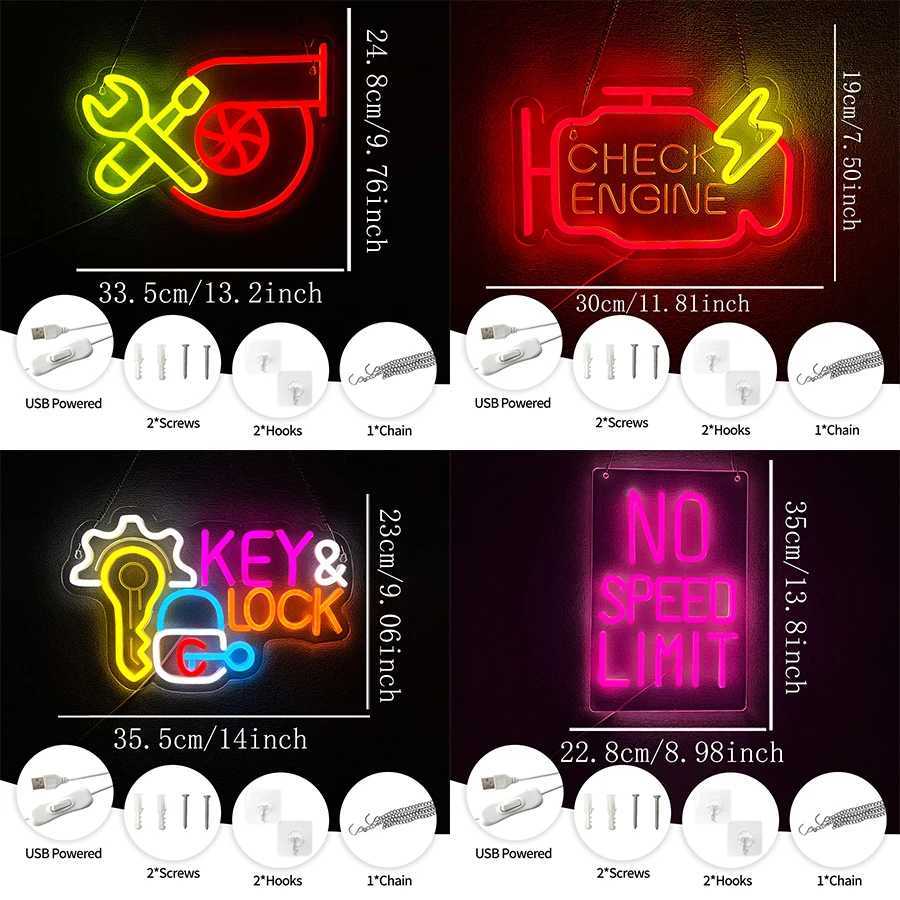 Garage Series Neon Signs Repair Tool Icons Usb Powered Used In Garage Club Bar Parts Store Man Cave Decor Easy To Hang H251201