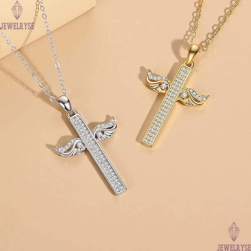 luxury gold cross necklace designer for woman 925 sterling silver pearl diamond pendant necklaces jewelry O link chain 5A zirconia womens choker frien