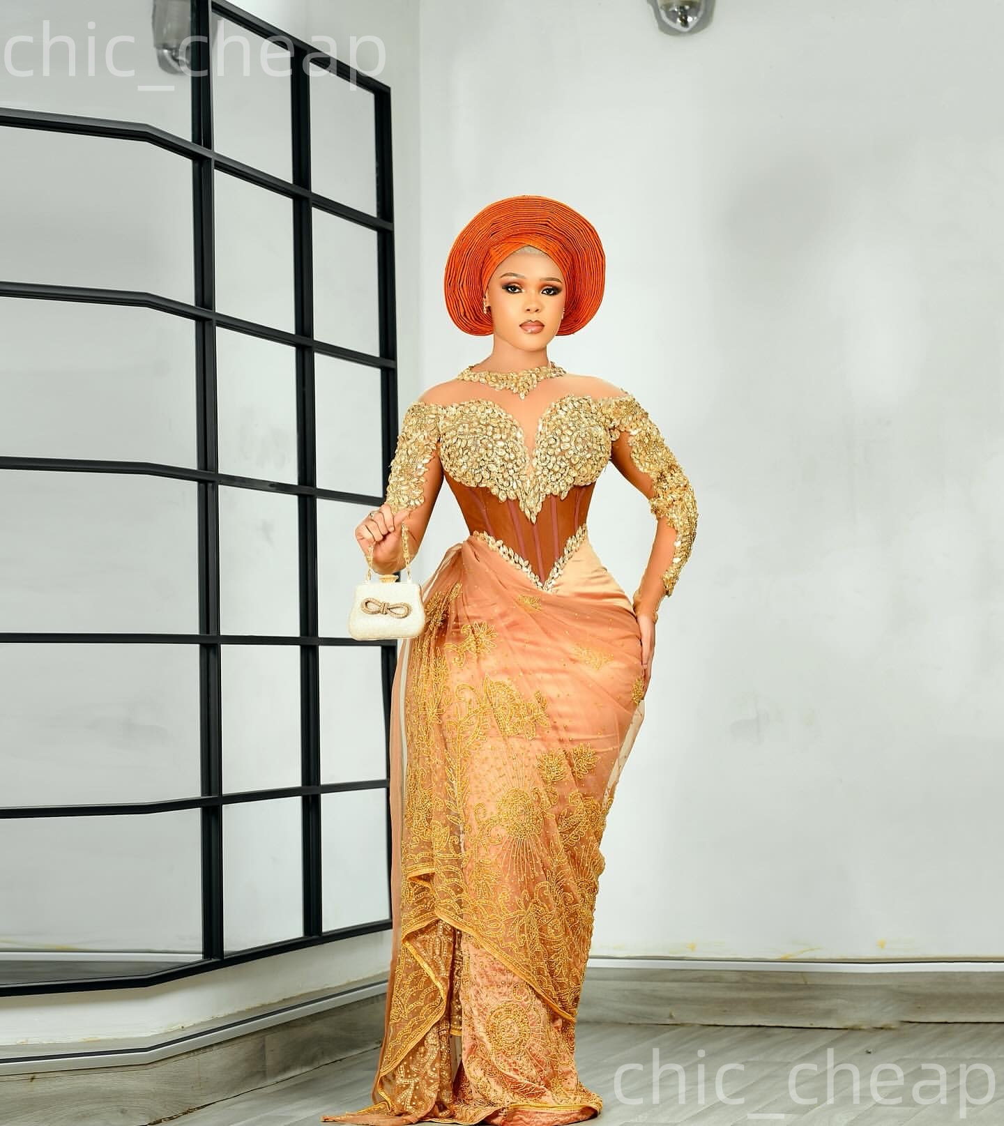 Aso Ebi Champagne Sheath Prom Dresses 2026 Crystals Sheer Neck Lace Evening Formal Party Second Birthday Engagement Gowns Plus Size Dress For Special 