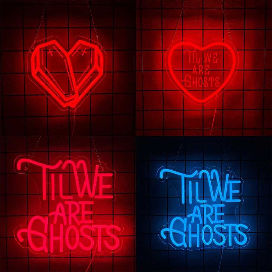 Haunted House Led Neon Sign Letter Icon 3D Carving Usb Powered Used For Room Club Bar Horror Space Halloween Decor H251201