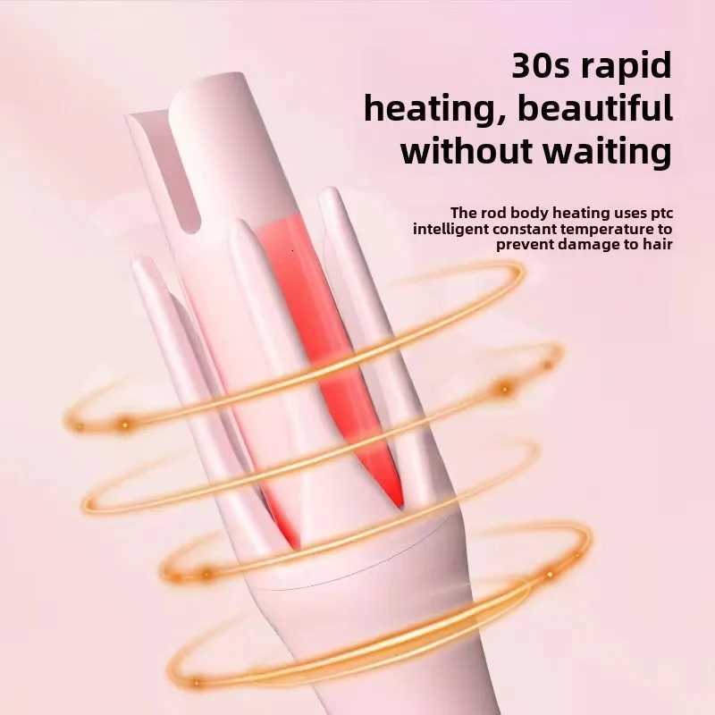 Fly Autatic Hair Curler Portable Curling Wand with Anti-Scald New Hair Curling Iron Anti-Tangle Hair Curler for Hair Styling C251202