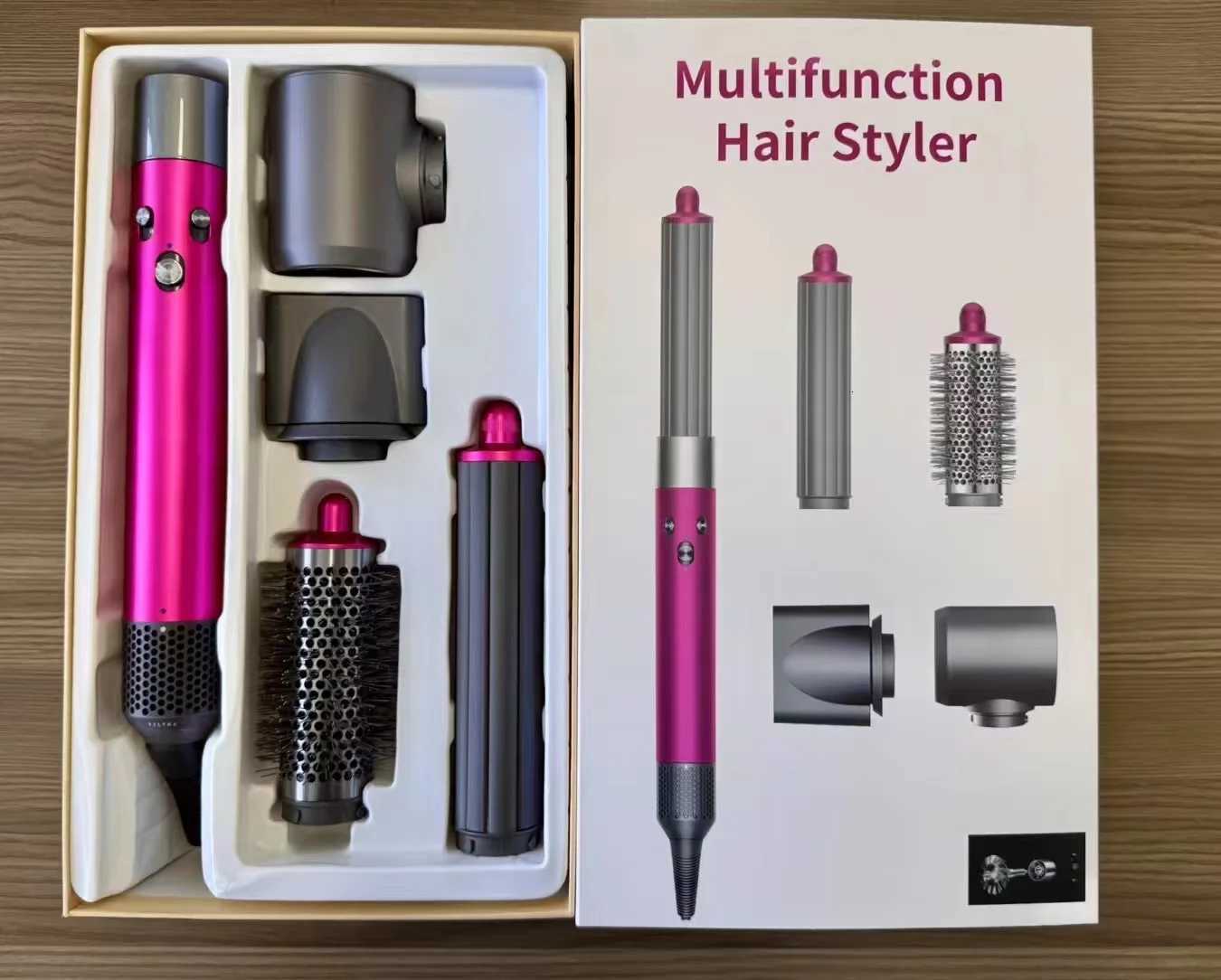 7-in-1 Mti-Function Hair Dryer Curling Iron Straightener Hot Air Cb Styling Kit Salon-like rests at he haircurlers4-in-1 C251202