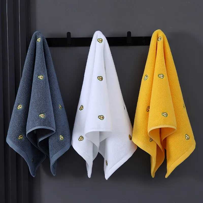Cotton Embroidered Avocado Thick Towels Soft Skin-Friendly Non-Shedding Ideal for Bathroom Use Kids Gift Bath Hand Towel Toallas Y251202