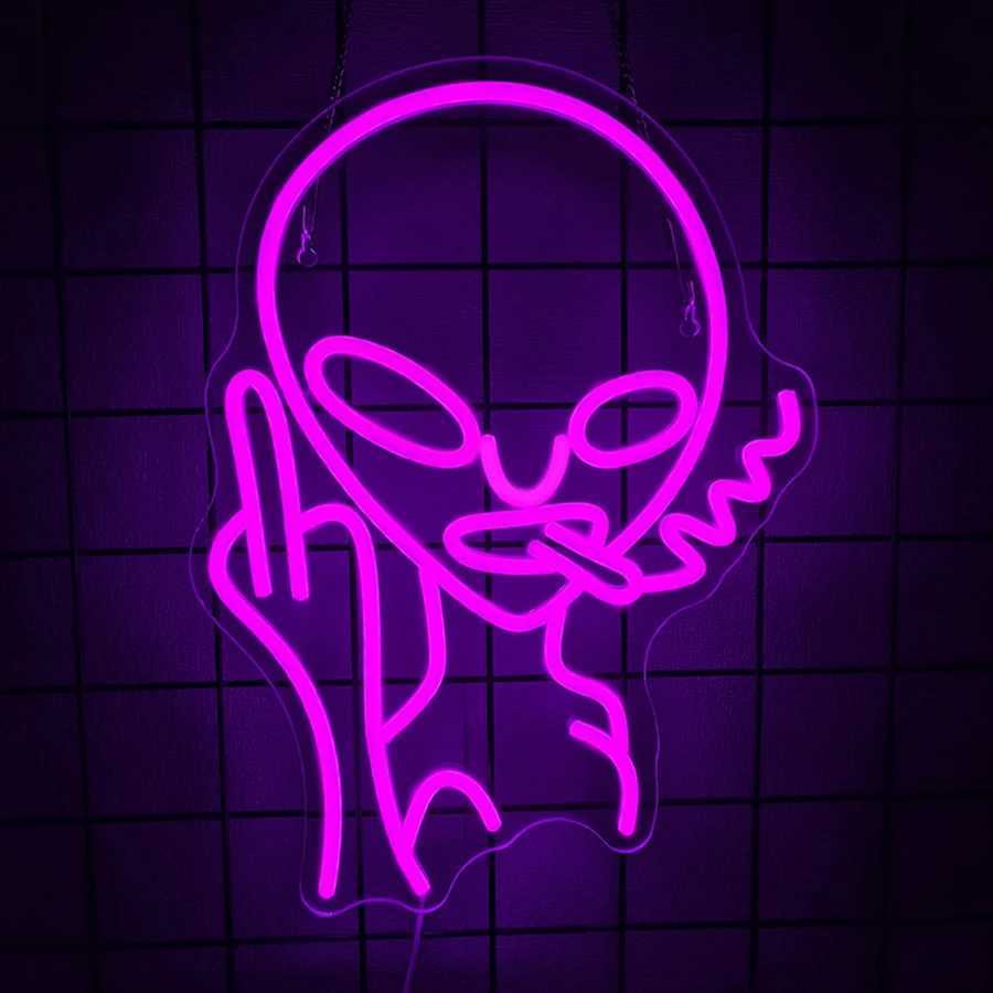 Animation Series Neon Signs Alien Personality Icons Used In Rooms Clubs Game Rooms Bars Man Caves Decor Easy To Hang H251201