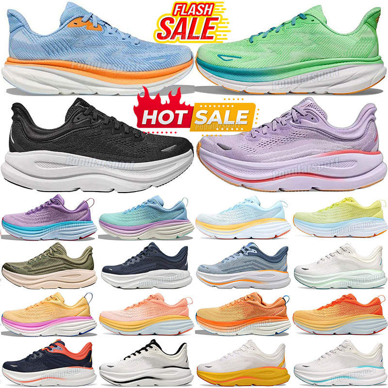 Designer Bondi 9 Running Shoes for Mens Womens Clifton 9 Bondi 8 Sneakers Triple Black White Light Blue Anthracite Kawana Carbon 1 Free People Hiking Outdoor Trainers