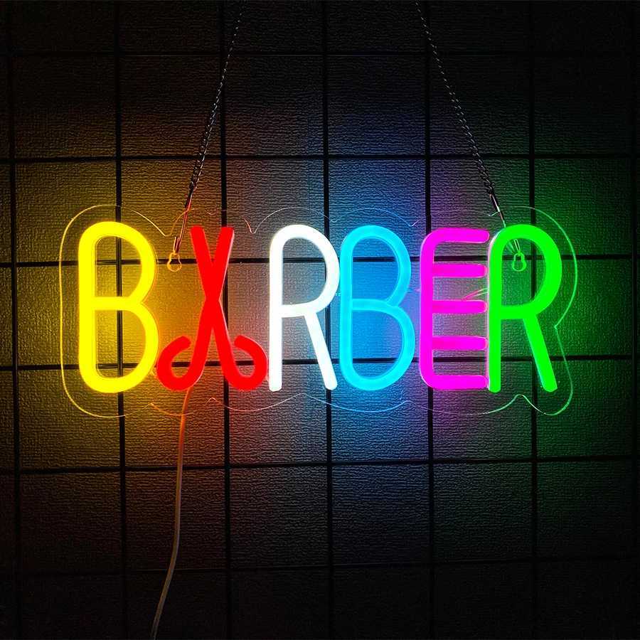 Hair Salon Led Neon Sign Barber Lamp Icon For The Best Gift For Hairdressers Usb Powered Used For Salon Studio Business Decor H251201