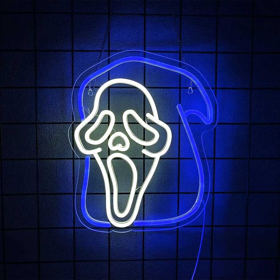 Ghosted House Series Led Neon Sign Gothic Wall Art Decor Used For Room Bar Man Cave Haunted House Halloween Art Wall Lamp H251201