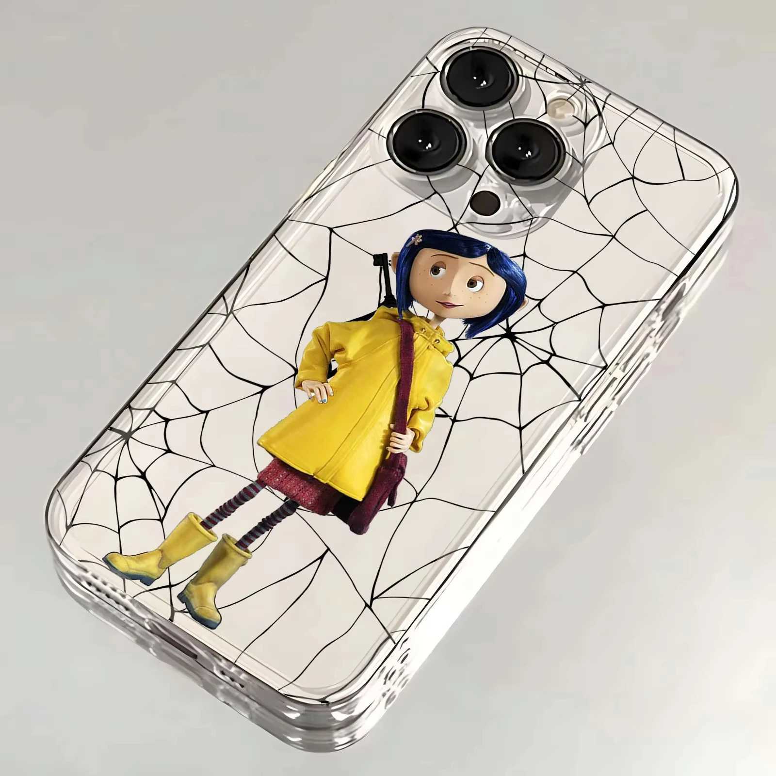 Coraline Phone Case For iPhone 16 15 14 13 12 11 Pro Max XR X XS 13 12 Mini Soft Clear Cover J251202