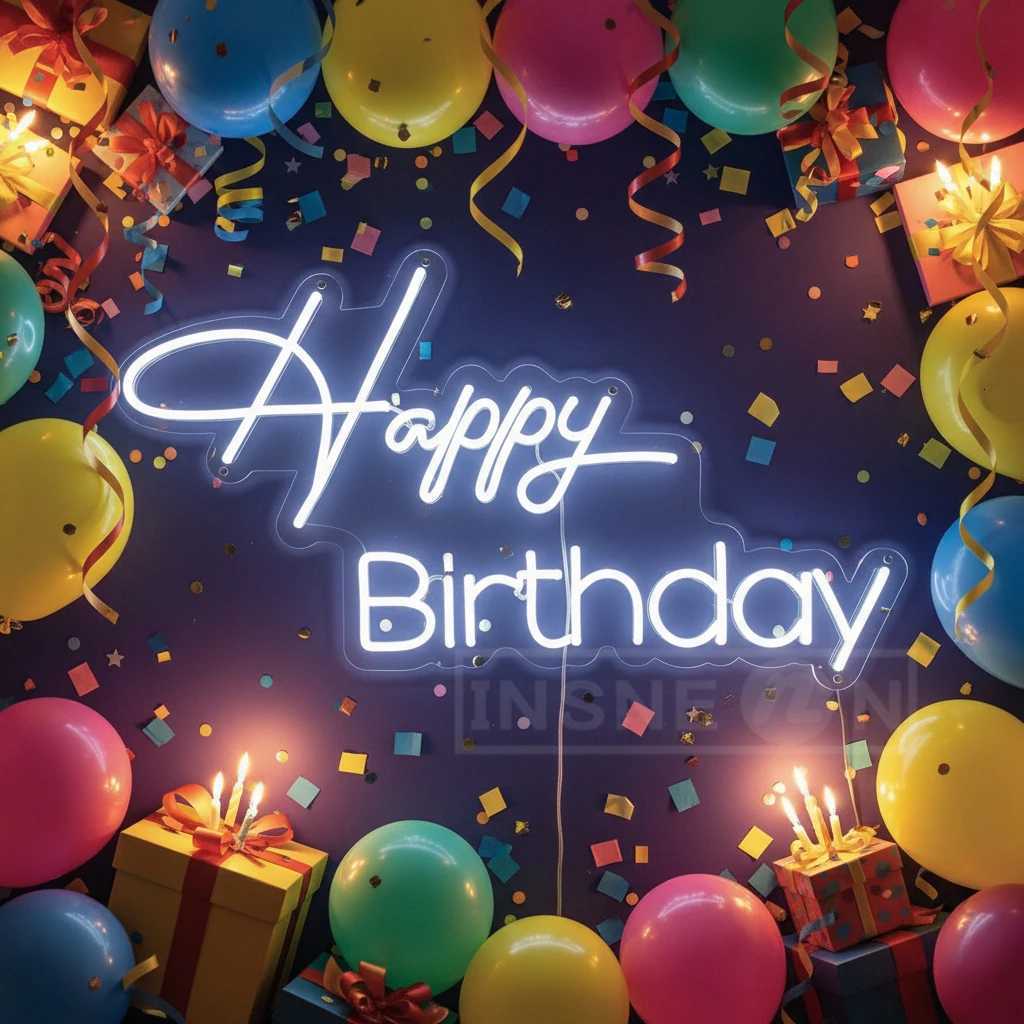 Happy Birthday Neon Sign Happy Birthday Light Sign Happy Birthday Led Sign for Backdrop All Birthday Party Decoration Kid Gifts H251201