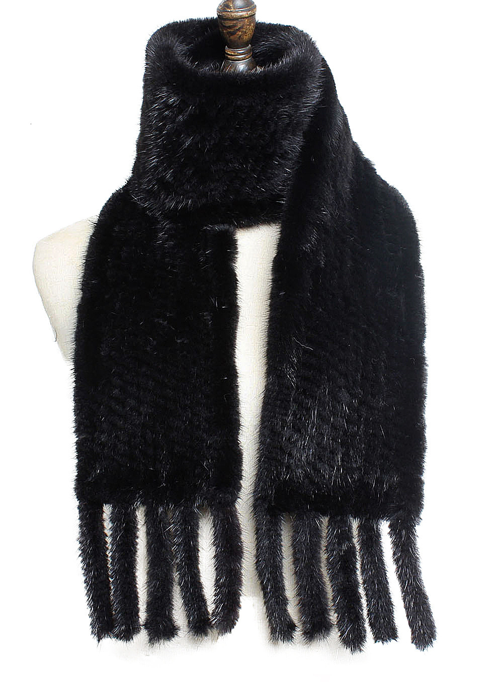 Mink Fur Woven Fur Scarf Autumn Winter Long Mink Fur Scarf Soft and Warm Large Neck Warmer Scarf 241113