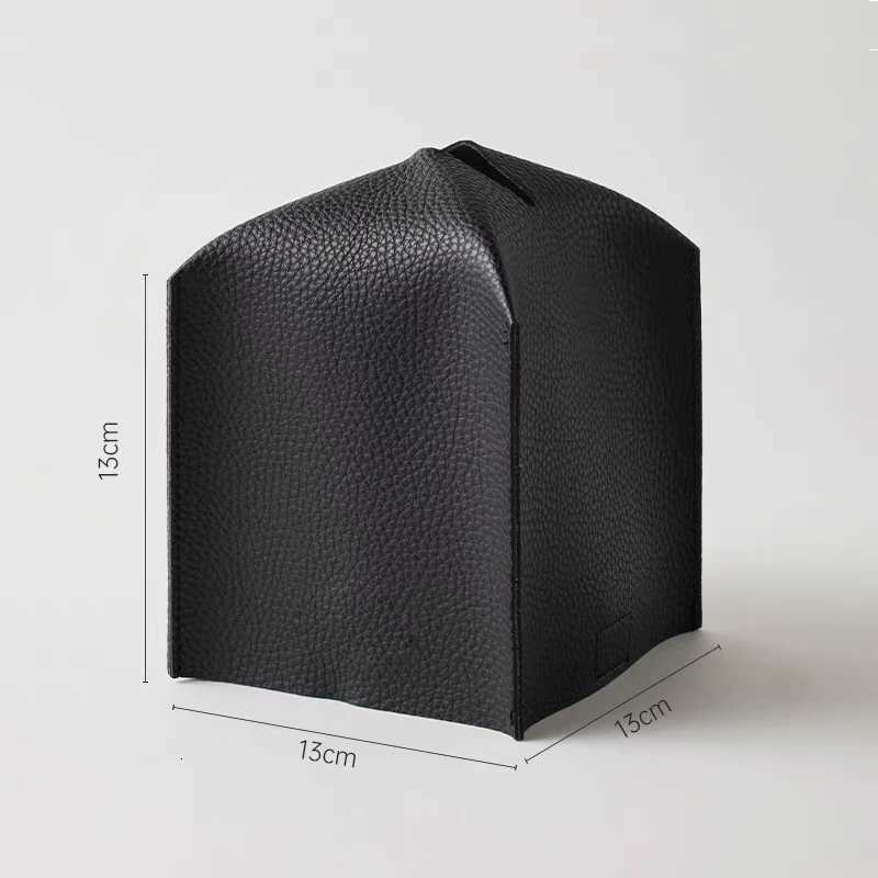 Tissue Box Cover Square Decorative PU Leather Holder Modern Tissue Case Facial Paper Organizer Dispenser For Bathro Countertop H251201