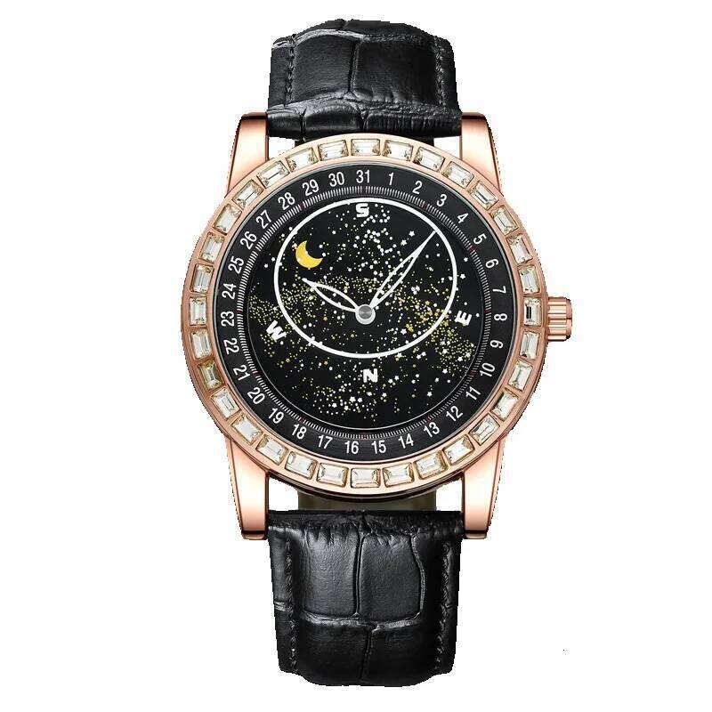 new blue planet diamondencrusted fully automatic waterproof watch mens mechanical