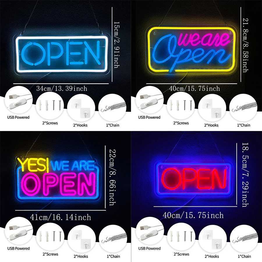 Open Led Neon Sign Business Personality Icon Usb Powered Used For Bars Clubs Restaurants Hotels Parties Game Rooms Decor H251201