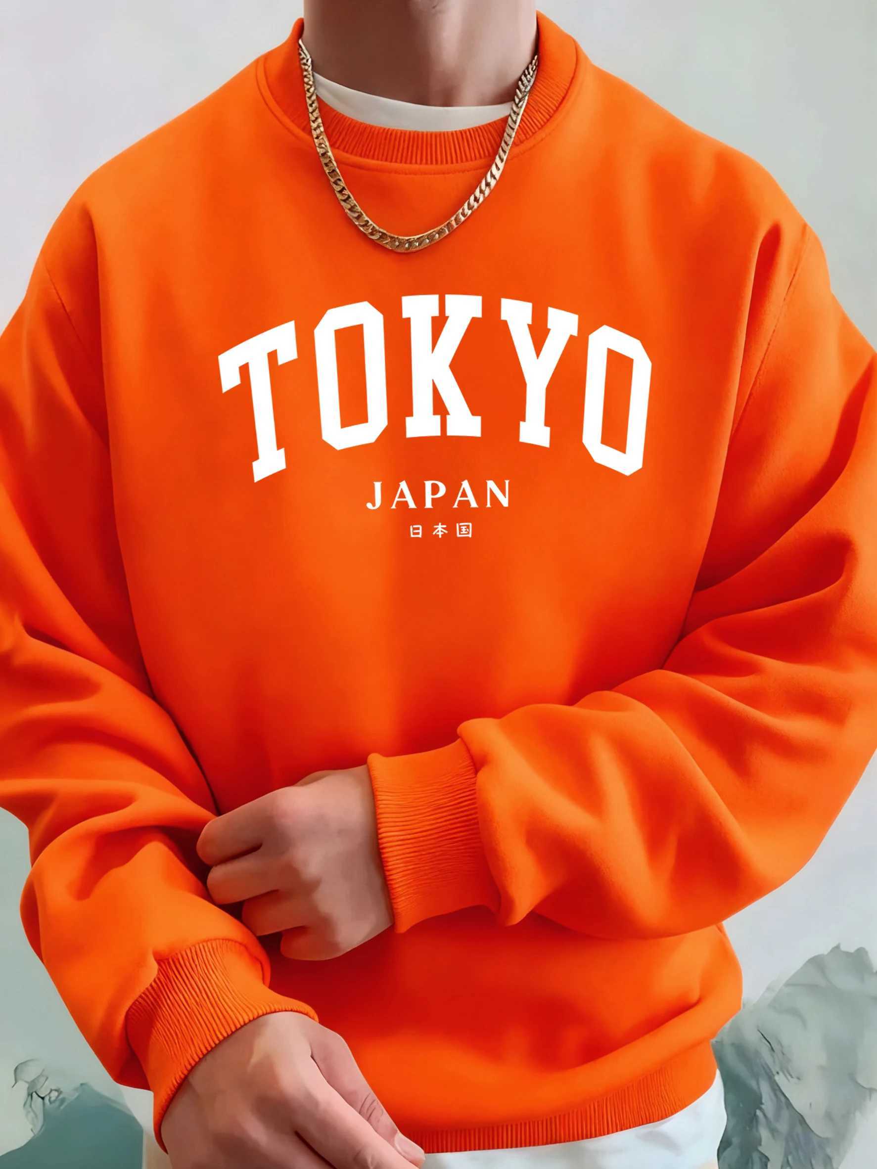 Tokyo Japan Letter Creative Printing Hoodies MenS Soft Fashion Clothes Sport Fleece Streetwear Oversized Casual Sweatshirts J251203