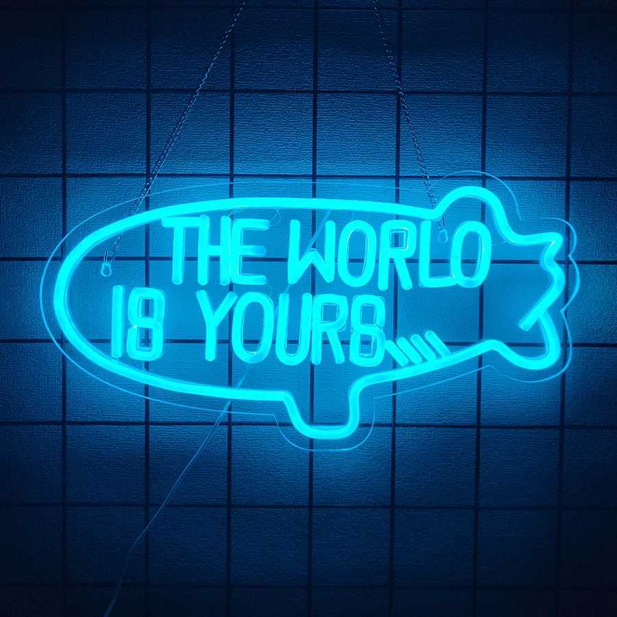 The World Is Yours Series Of Neon Signs 3D Carved Planetary Icon Wall Decor Used For Room Home Wedding Party Wall Lights H251201