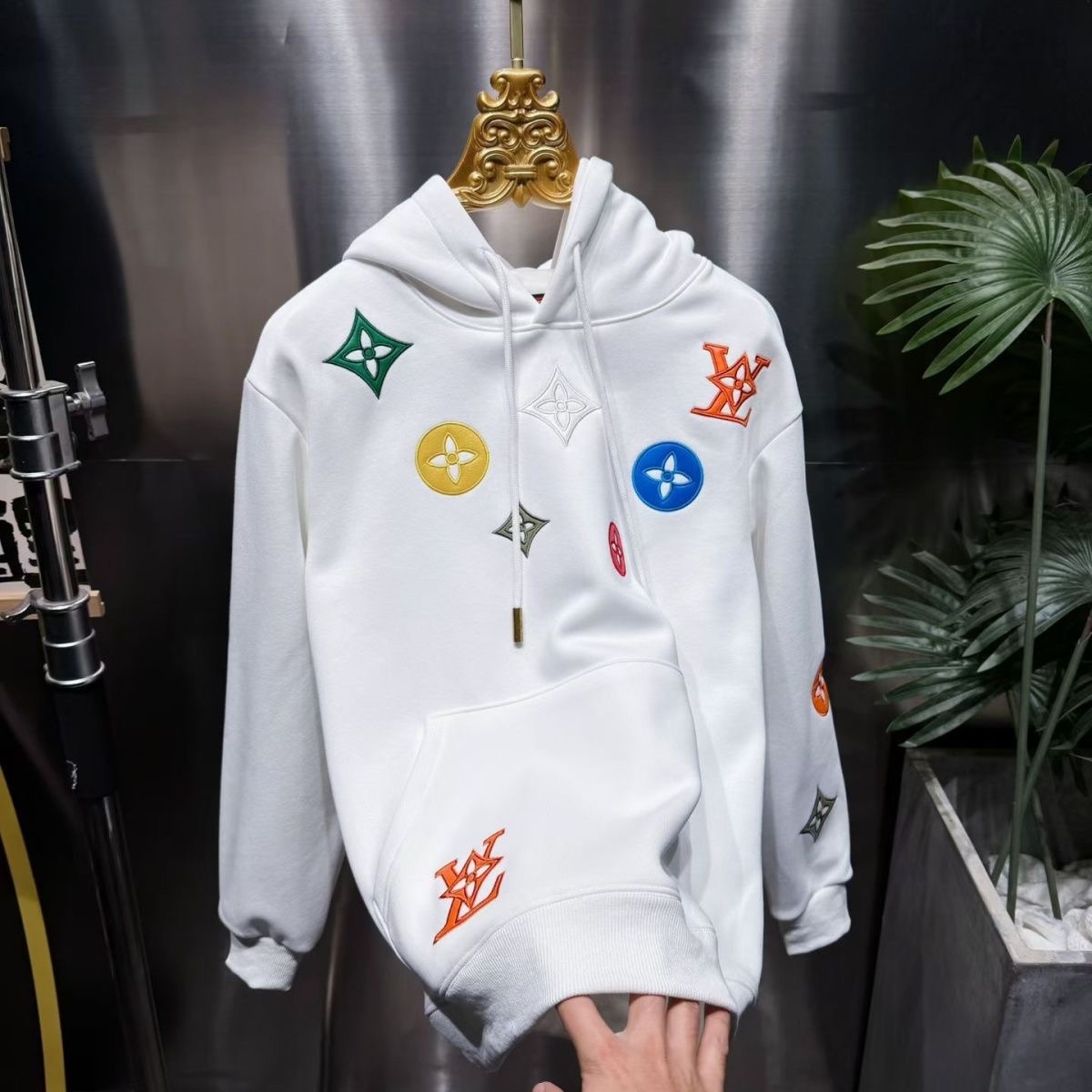 hoodie Designer Hoodie Unisex L Embroidered Monogram Hoodie Luxury Brand Loose Fit Sweatshirt