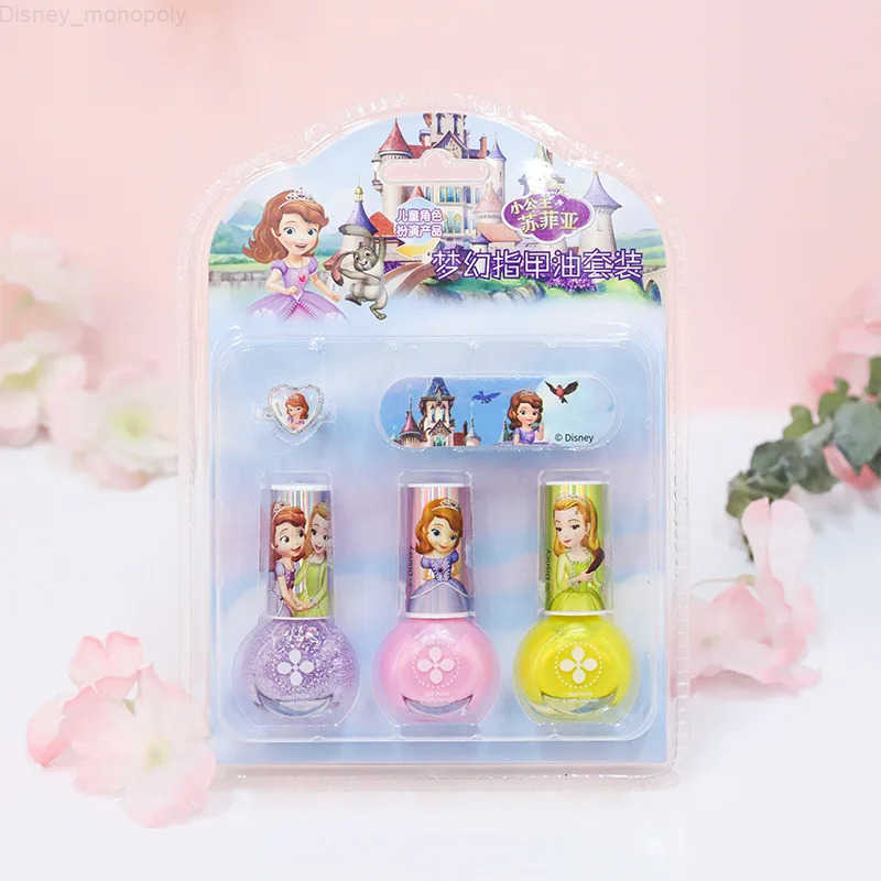 Disney Disneys new Frozen girl play house nail polish makeup dress up set childrens handmade manicure stickers diy toy H251202