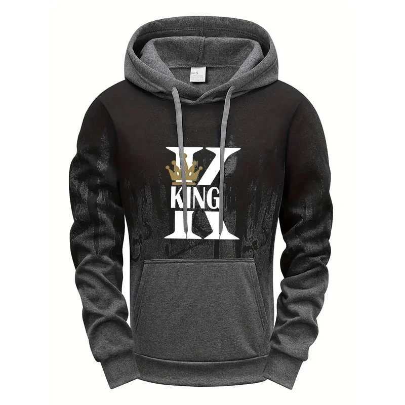King Printing Mens Tracksuit Splash-ink Hooded Sweatshirts Outdoors Casual Sports Jogging Mens Clothing Single Piece Tops Pants W251202