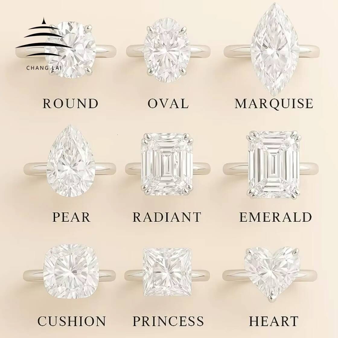 CHANG LAI Customized Jewelry 18k Yellow Gold 3 Ct Clarity Vvs Vs d Color 4ct Lab Grown Diamonds Marquise Ring for Women