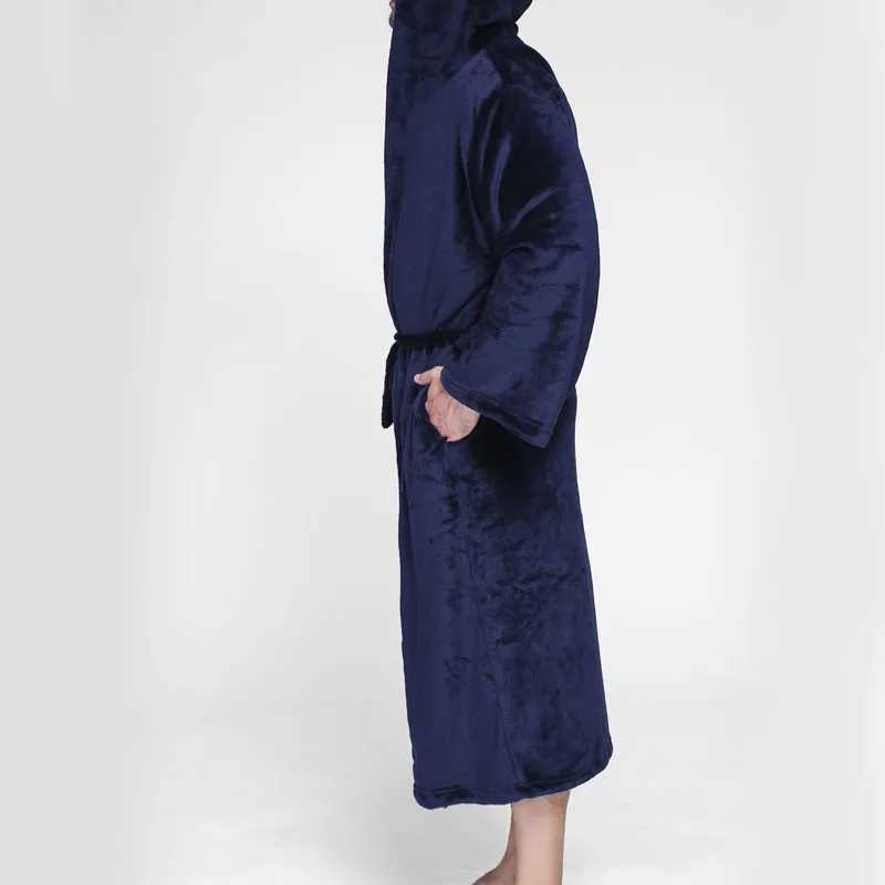 Autumn Winter Men Bathrobe 12XL 8XL 10XL 4XL Bust 150cm Warm Plus Size Sleepwear Pajama C251202